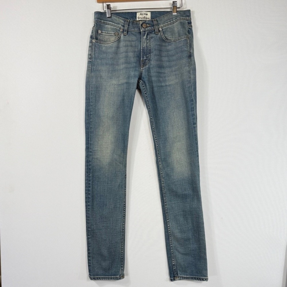 Acne Studios Max Jeans Ace Lt Prince Mens 29 32 Slim Fit Scandi Minimalist Faded